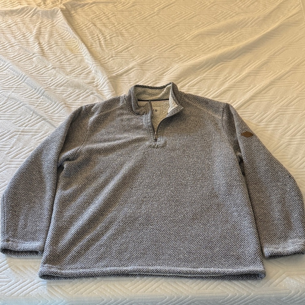 Orvis Men's Heather Gray Zip-Up Sweater